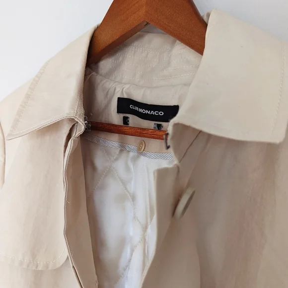 Club Monaco Ivory Spring Trench - Picture 5 of 11